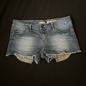 Low-Rise Denim Shorts